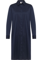 Shirt dress in navy plain