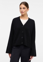 Knitted cardigan in black plain