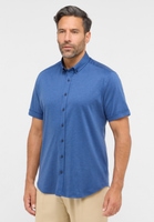 MODERN FIT Jersey Shirt in blauw vlakte