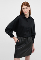 Satin Shirt Blouse noir uni