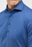 SLIM FIT Jersey Shirt in blau unifarben