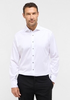 MODERN FIT Soft Luxury Shirt in weiß unifarben