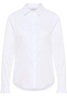 Satin Shirt Bluse in weiß unifarben