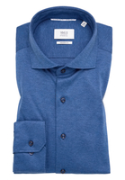 MODERN FIT Jersey Shirt in blue plain