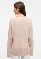 Strick Pullover in beige unifarben