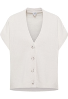 Knitted waistcoat in off-white plain