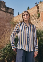 shirt-blouse in honey striped