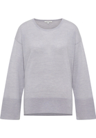 Knitted jumper in silver plain