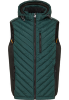 Quilted gilet in emerald plain