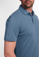 MODERN FIT Poloshirt in blau unifarben