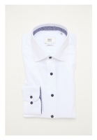 COMFORT FIT Luxury Shirt in wit vlakte