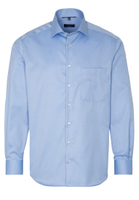 COMFORT FIT Cover Shirt in mittelblau unifarben