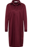 Shirt dress in burgundy plain