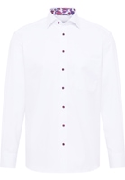 COMFORT FIT Cover Shirt in white plain