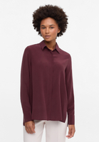 shirt-blouse in burgundy plain