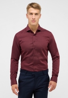 SLIM FIT Hemd in bordeaux strukturiert