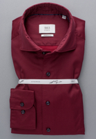 MODERN FIT Soft Luxury Shirt in bordeaux vlakte