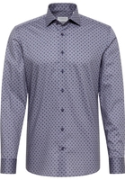 SLIM FIT Shirt in dark blue printed