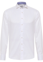 SLIM FIT Soft Luxury Shirt in off-white unifarben