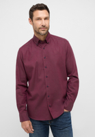COMFORT FIT Shirt in wine red plain