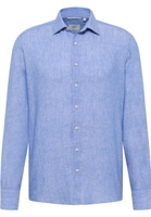 MODERN FIT Linen Shirt bleu moyen uni