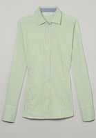 shirt-blouse in light green striped