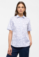 shirt-blouse in blue/white printed