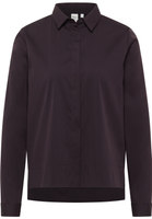 Signature Shirt Blouse in donkerbruin vlakte