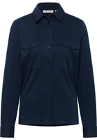 Jersey Shirt Blouse in navy vlakte