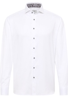 MODERN FIT Soft Luxury Shirt in weiß unifarben