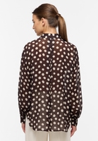 shirt-blouse in brown printed