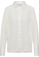 overhemdblouse in off-white vlakte