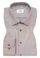 MODERN FIT Chemise taupe structuré