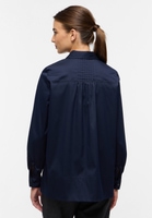 Signature Shirt Bluse in navy unifarben