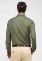 SLIM FIT Linen Shirt in khaki plain