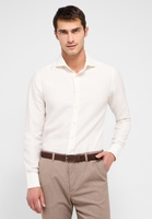 SLIM FIT Linen Shirt in champagnekleurig vlakte