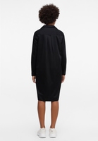 Shirt dress in black plain