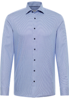 SLIM FIT Overhemd in blauw gestructureerd