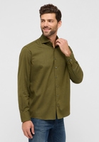 COMFORT FIT Hemd in khaki unifarben