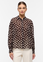 Blouse-chemisier marron imprimé