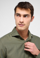 SLIM FIT Linen Shirt in khaki unifarben