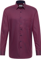 COMFORT FIT Shirt in bordeaux structured