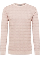 Knitted jumper in camel structured