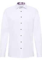 MODERN FIT Cover Shirt in weiß unifarben