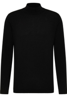 Knitted jumper in black plain