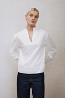 Soft Luxury Shirt Blouse in off-white vlakte