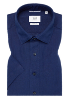 MODERN FIT Linen Shirt in navy plain