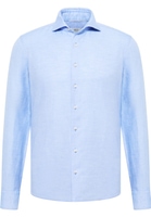 SLIM FIT Linen Shirt bleu céruléum uni