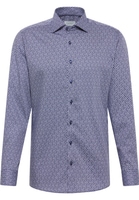 MODERN FIT Shirt in blue printed