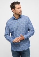 MODERN FIT Shirt in blue printed